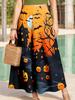 Plus Size Women'S Elegant Fashion Skirt Casual Printed Midi Dress