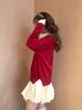 Knit Docking Dress LWNO255024REDF