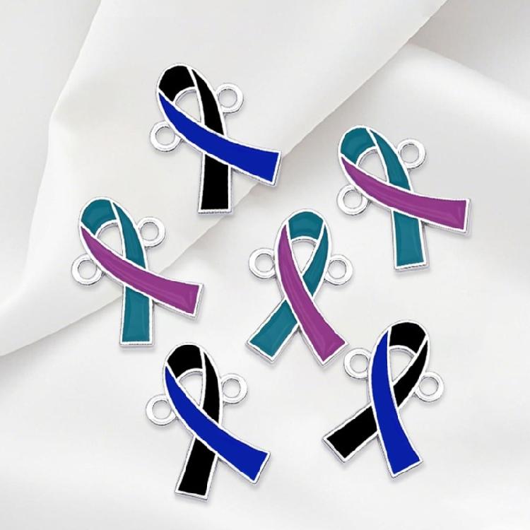 Artistic Ribbon Resin Drop Pendants For DIY Necklace Bracelet Alloy Jewelry Components Gift Ready