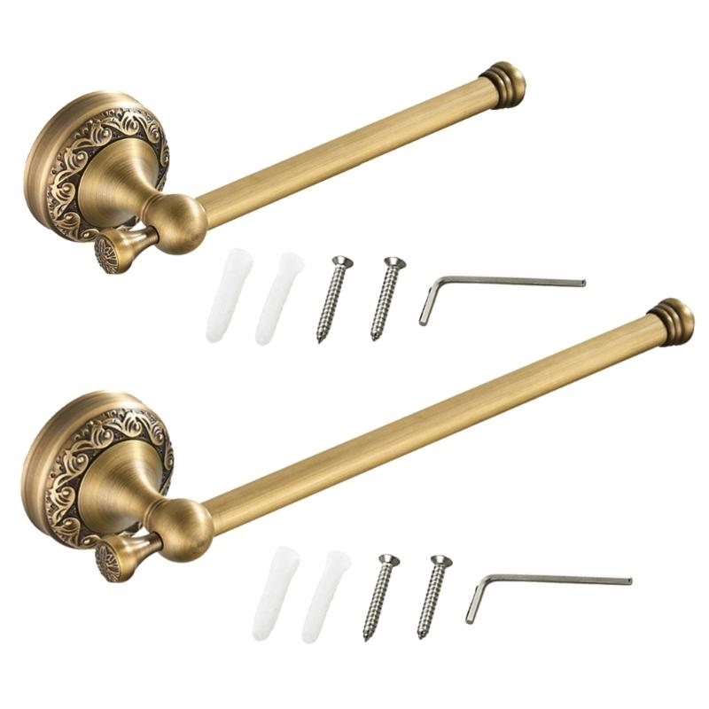 Copper Wall Mounted Tissue Holder Copper Single Towels Rail Rod Toilet Paper Roll Dispenser Bathroom Accessory