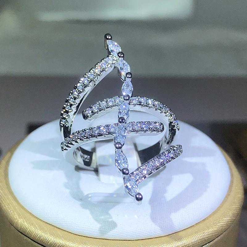 

Креативное французское дизайнерское циркониевое большое кольцо для женщин стерлинговое медное плетеное кольцо в виде капли воды рождественский подарок Новинка 10