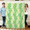 Yellow Plumeria Flower Flannel Blanket Soft Cozy Throws Napping Travel Use