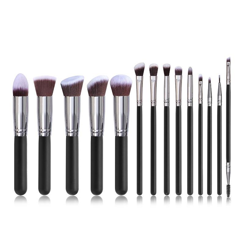 14 Makeup Brushes, Wooden Handles, Soft Hair, Eyeshadow Brushes, Blush Brushes, Brushes, Makeup Tools, In Stock