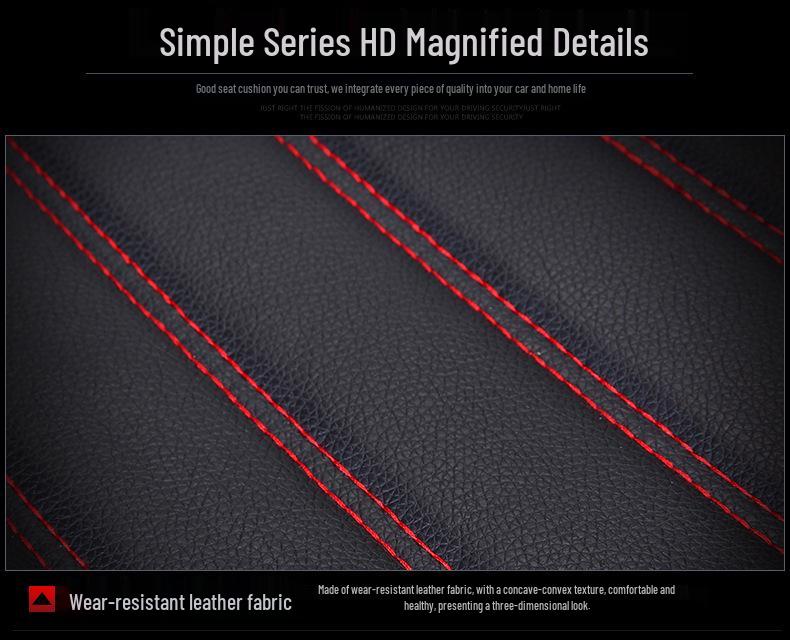 Universal 3D Full Leather Car Seat Cushion for All Seasons - Fits Sylphy, Haval H6/H2, Sagitar, Lavida, Baojun 560
