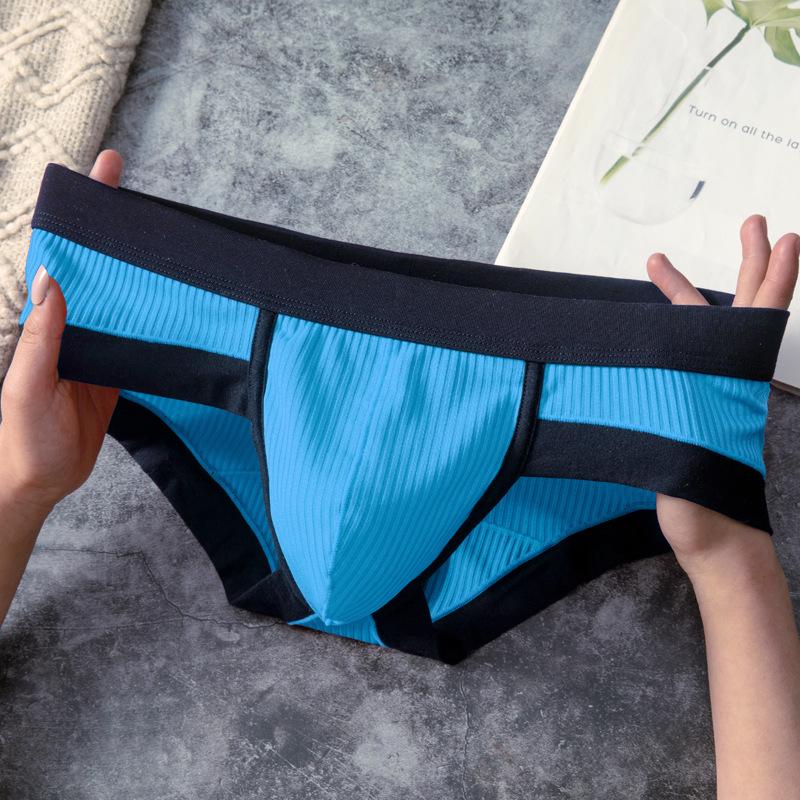 Men's Low Waist Breathable Briefs with U Bulge and Independent Packaging