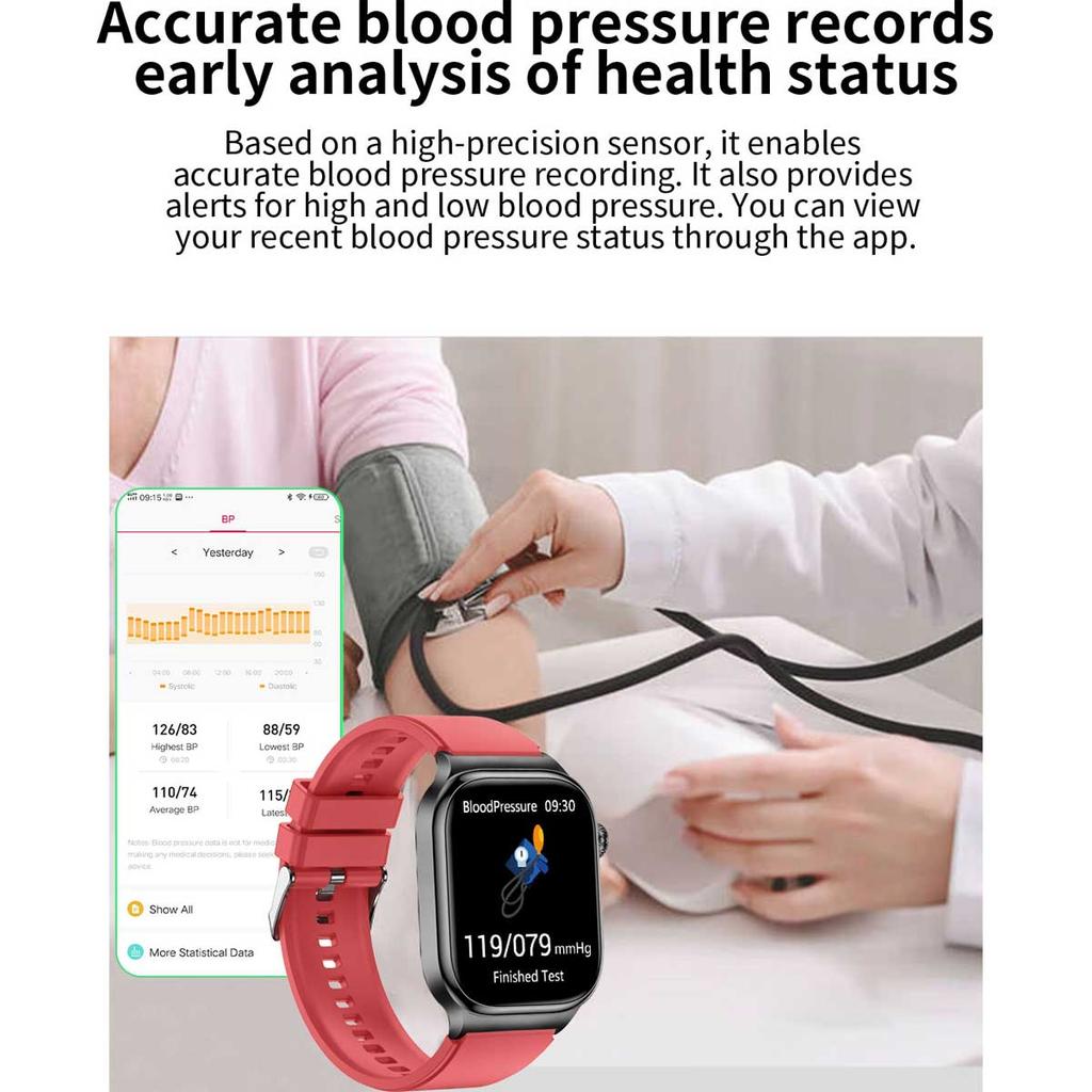 2025 Nursing Health Smart Watch Men ECG Heart Rate Blood Pressure Body Analysis Heart Rate Call Smartwatch