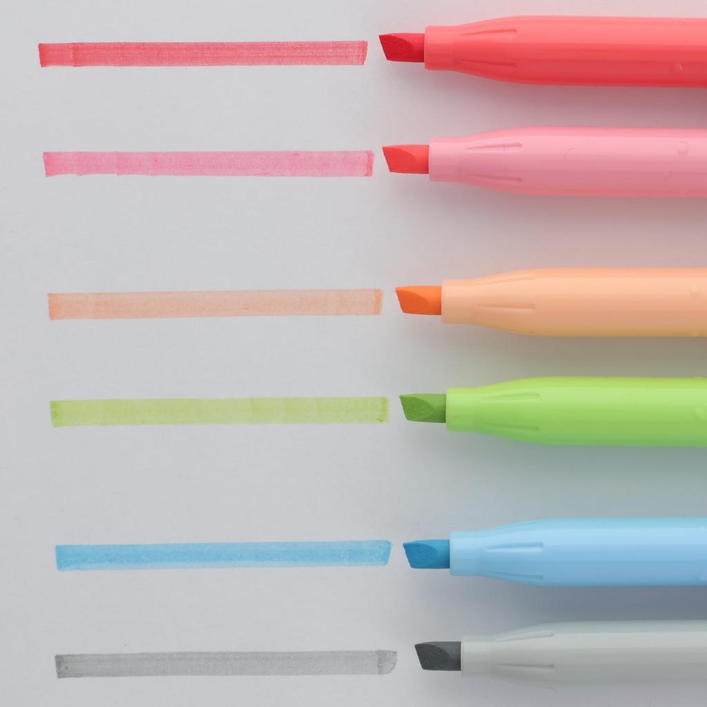 Pilot FriXion Radierbare Textmarker Set, Natürliche Farben, 6er-Pack, 3,3 mm, Sanftes Schreiben