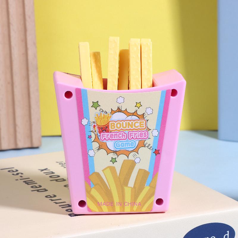 

Fun Simulation Fries Prank Toy Creative Novel Prank Toys Parent-Child Interaction Desktop Game Family Party Prop Surprise Props рожевий