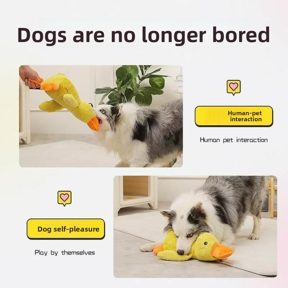 Dog Toys Indestructible Things For Dogs Soft Toy Squeaky Duck Durable Chew Interactive Entertainment Large Puppy Playtime Plush