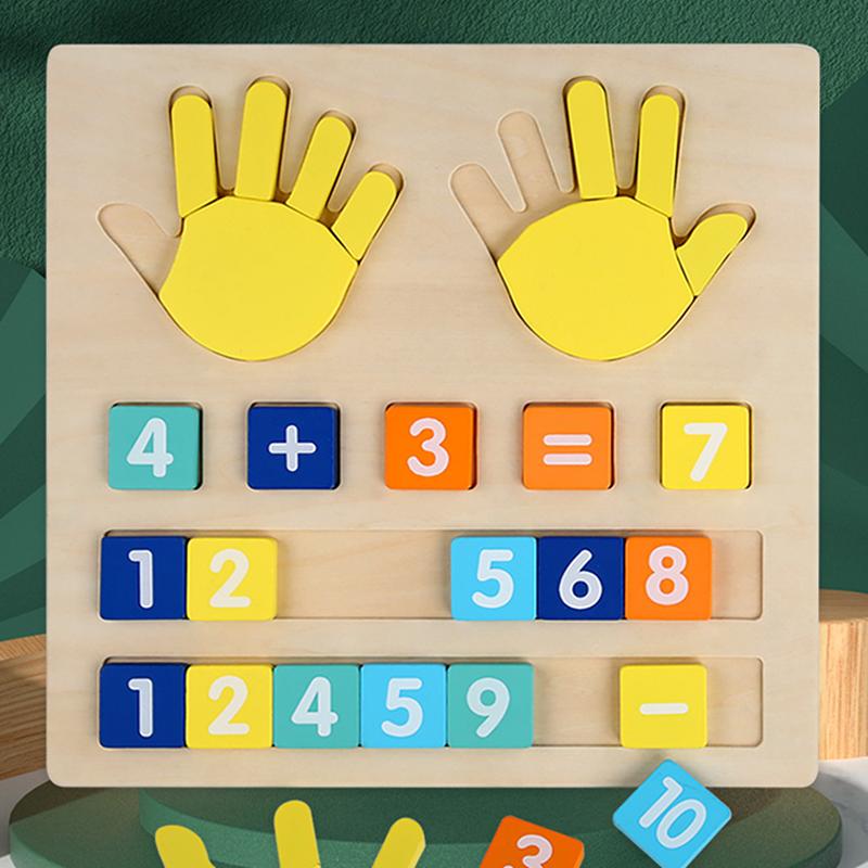 Children s Montessori Sky Large 3D Wooden Puzzle Board Classroom Teaching Finger Arithmetic Mathematical Operations Kindergarten