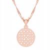 Gold-plated Flower Necklace Flower With Flower Flower Silver 925