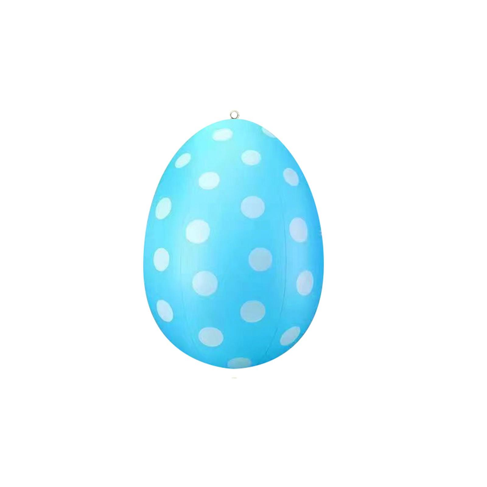 

Colorful Easter Egg Ornament for Outdoor Holiday Decoration Large Dot Print Hanging Colorful Inflatable Egg DIY Decorations Gift One Size