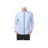 Li Ning Mens Training Series Cardigan Stand Collar Letter Long Sleeve Sweatshirt Unisex Sweatshirt Black Water-Blue AWDS393-3