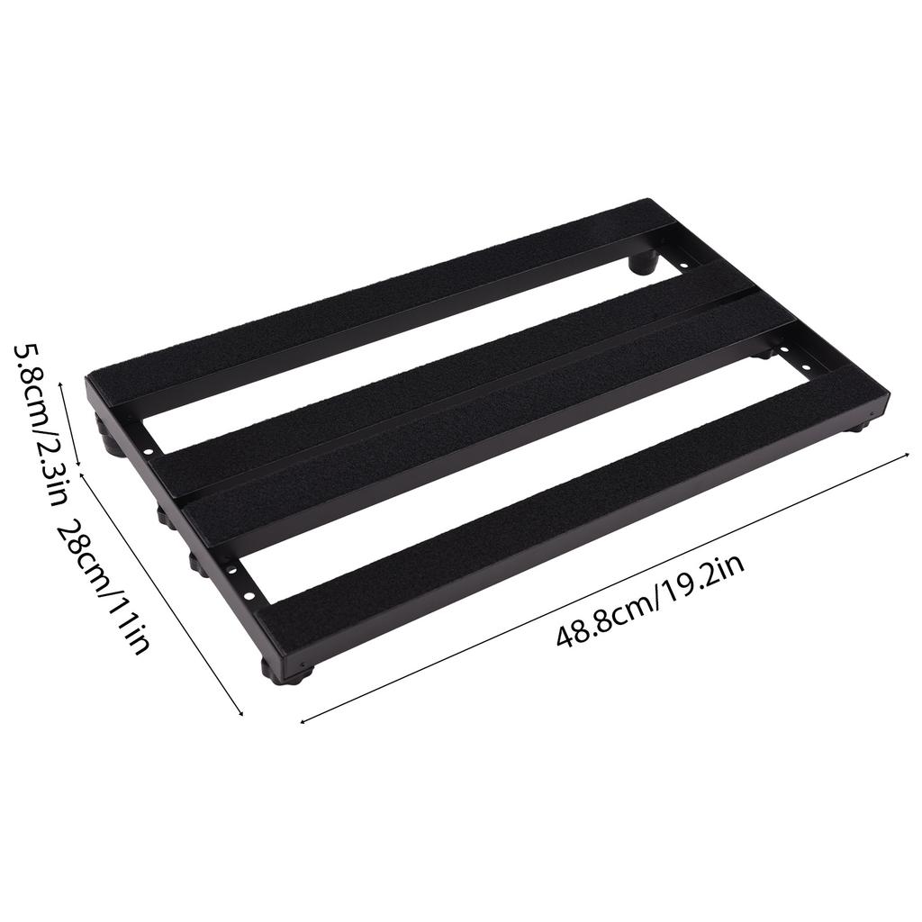 Guitar Pedal Board Aluminum Alloy Effect Pedalboard Compartment Storage Power Cord Portable Easy Assemble Pedal Board for Guitar