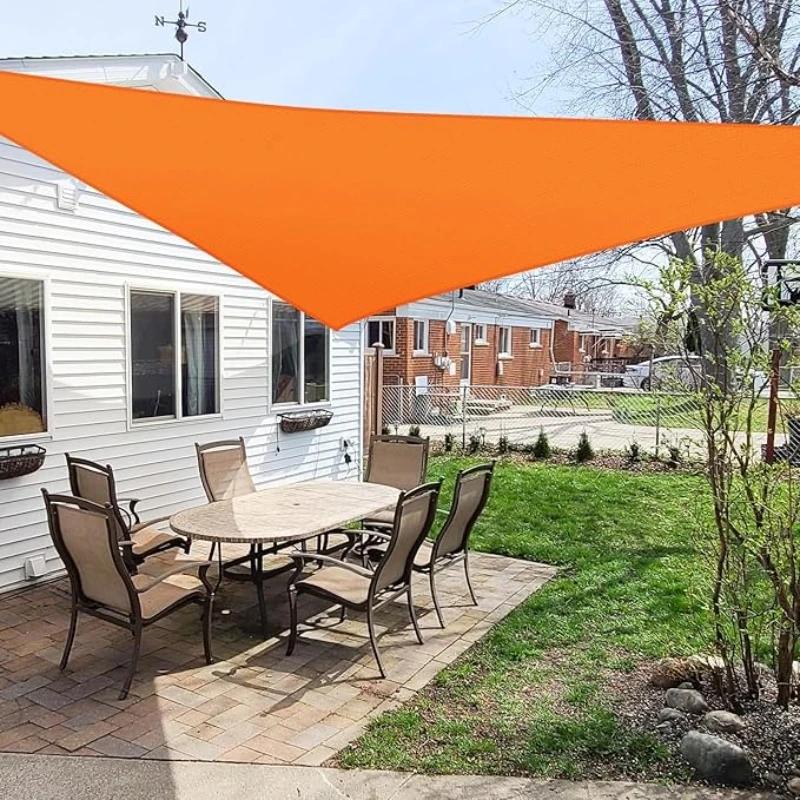 3x3x3M Foldable Waterproof Triangle Sunshade Sail Shed Outdoor Activities Backyard Sunshade Tent Camping Tent Beach Canopy