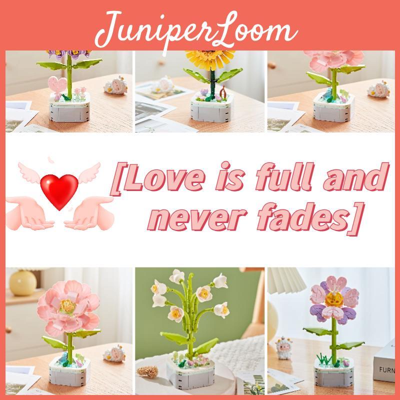 Educational Flower Assembly Toy Innovative Plant Building Blocks For Kids Abs Plastic Material