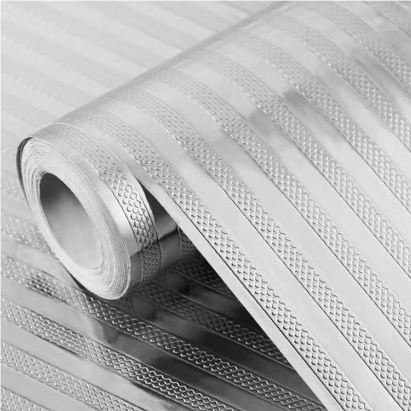 Kitchen Oil-proof Waterproof Stickers Anti-fouling High-temperature Aluminum Foil Self-adhesive Wallpaper Stove Cabinet Stickers