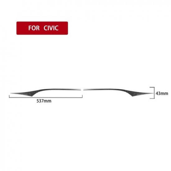 ABS Carbon Fiber Speedometer Upper Panel Stripe Trim For Honda Civic 9th 13-15