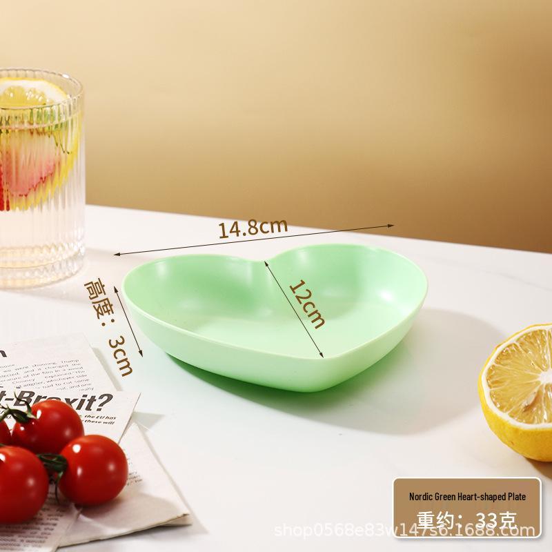 Heart-shaped Snack and Fruit Dish for Dining or Coffee Table
