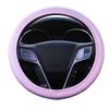 Car Steering Wheel Cover with Lamb Grain Leather Steering Wheel Cover without Inner Ring Elastic Band Handle Cover