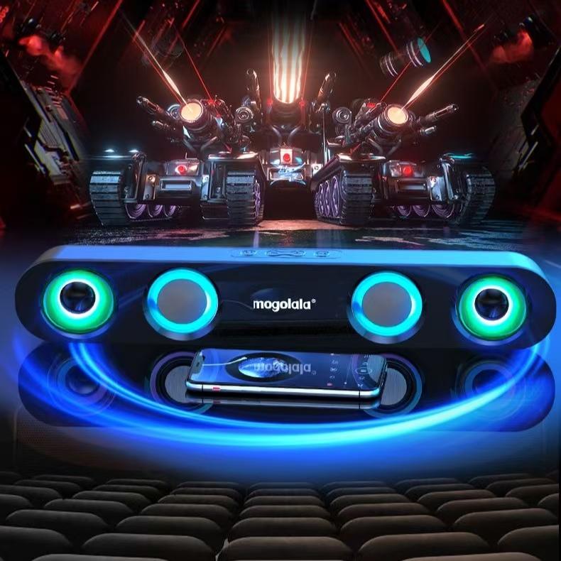 Heimkino-Lautsprecher Echo Wand 3D-Stereo-Funk-Subwoofer RGB-LED-Bunter Blitz Barra De Sonido Para TV Bluetooth-Lautsprecher