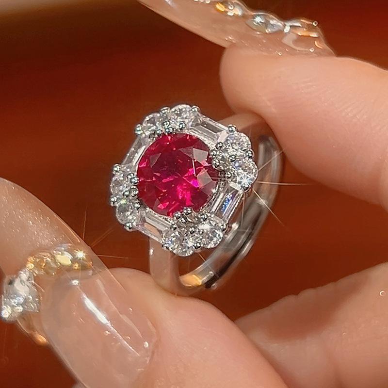 

Медный Позолоченный Ювелирный Набор Серьги Ожерелье Кольцо Рубин Женский