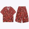 Casual Women's Two Pieces Set Summer Vintage Clothes Plus Size High Waist Pants Sets