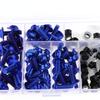 158pcs Fairing Bolts Kit Fender Windscreen Fastener Clips Screws Motorcycle Sportbike Accessories Blue