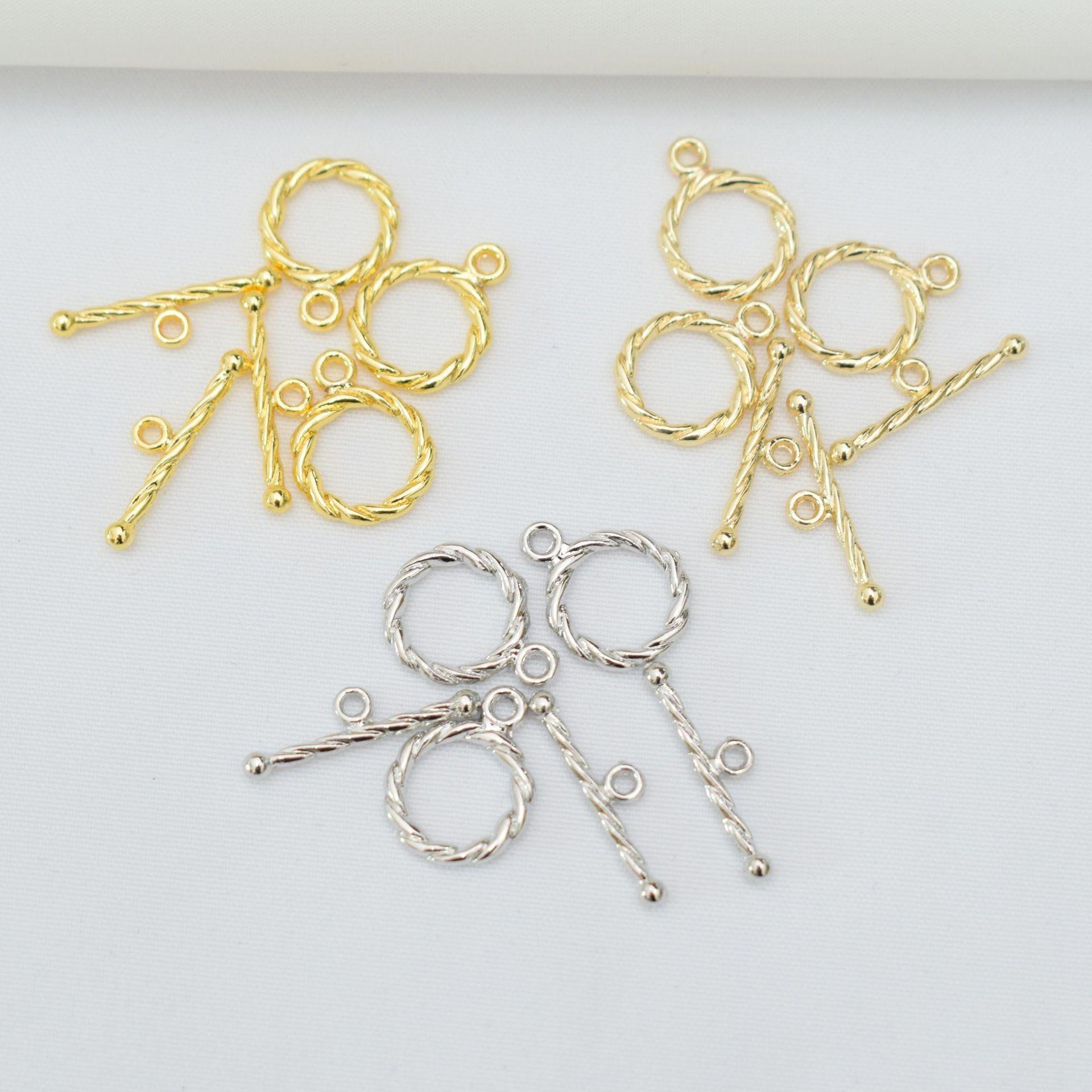 

10 шт. 18-каратная золотая сумка, сохраняющая цвет, глянцевая пряжка Ot, сделай сам, аксессуары для украшений ручной работы, ожерелье Iq, браслет, конечная соединительная пряжка