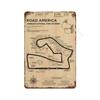 Vintage F1 Formula Racer Poster Metal Tin Sign Plaque Aesthetics Racing Monaco Grand Prix Circuit Track Wall Art Home Room Decor