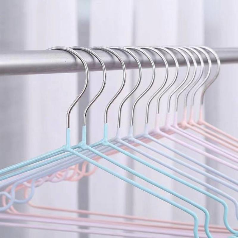 20Pcs Scratch Resistant Plastic Dipped Clothes Hangers Durable Garment Racks for Home Travel Laundry Drying