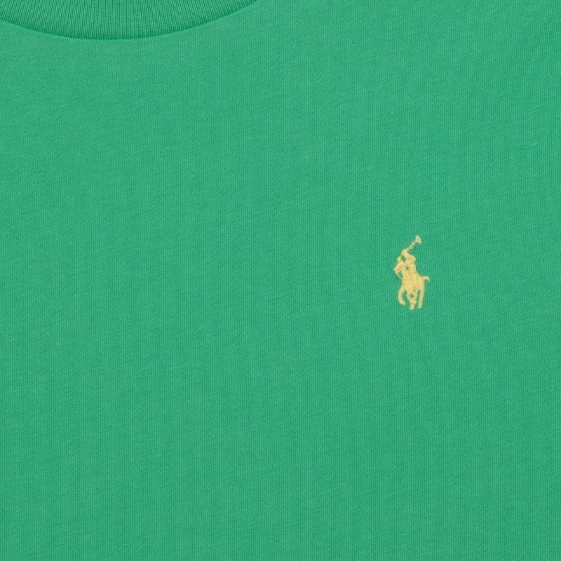 

Polo Ralph Lauren однотонный круглый вырез свитера графический принт Slim Fit короткий рукав футболка детские топы зеленый 323832904-142 XL