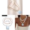 Collier Coquillages Multicouches Pour Femmes Avec Pendentif en Alliage Accessoire de Vacances d'Été à la Plage