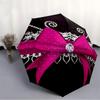 1pc Bowtie, Ribbon Automatic Folding Umbrella - Portable Collapsible Design, 8-Rib Iron Frame, Durable Fabric Yy251125017