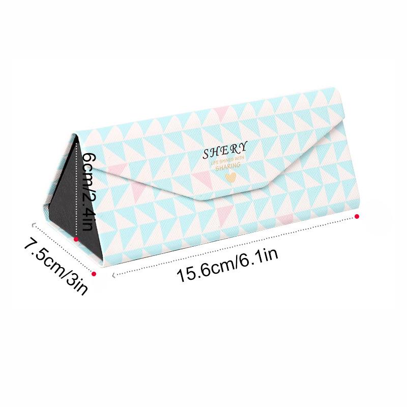 1pc Eyewear Protector for Eyeglasses PU Fashion Folding Sunglasses Box Portable Spectacle Cases Triangle