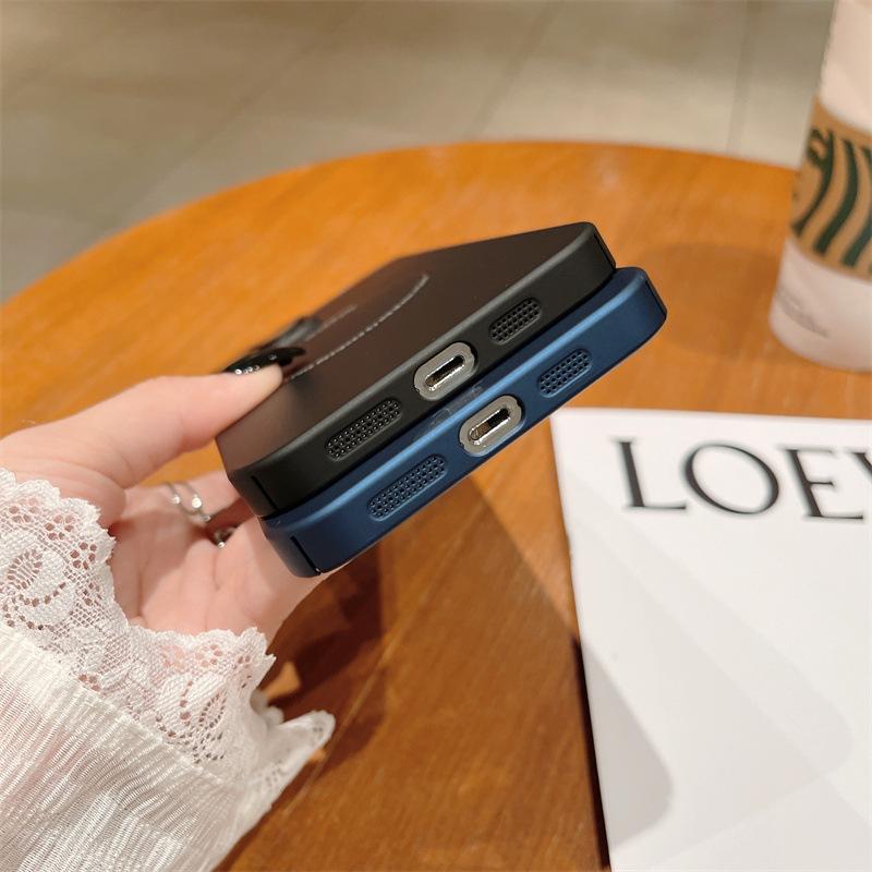 Husă de telefon cu piele mată pentru PC Magsafe pentru Iphone 14 12 11 13 Pro Max Cameră din sticlă Husă de protecție completă Suport încărcare fără fir