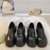 British Style Small Leather Shoes Women's Single Shoes New Spring Autumn and Winter Women's Shoes Platform Jk Black