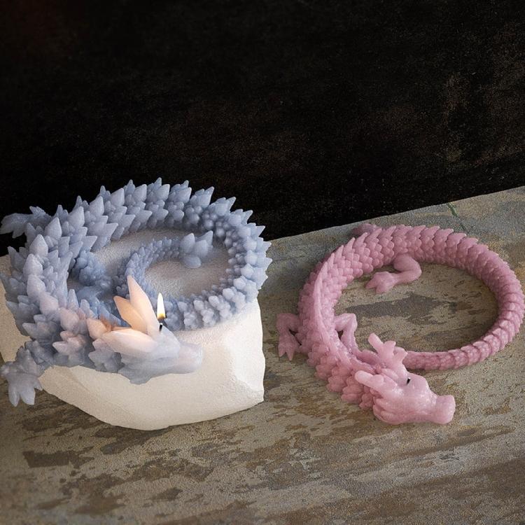 Dragon Candle Mold Epoxy Resin Molds Aromatherapy Mold Animal Decorations Mould