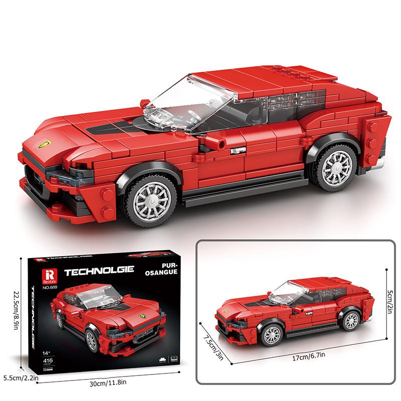Non-Toxic Creative Champion Technical Sports Car Assembly Building Blocks Moc City Famous Racing Vehicle Ideas Model Bricks Diy Toys Gifts