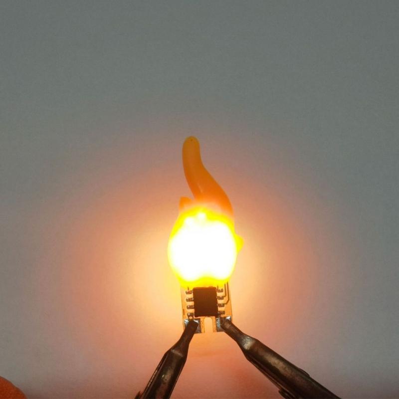 5Pcs LED Filament 1800K Diode Party Decoration Light Bulb Flame Shaped LED Filament Bulb Candle Light Easy to Use
