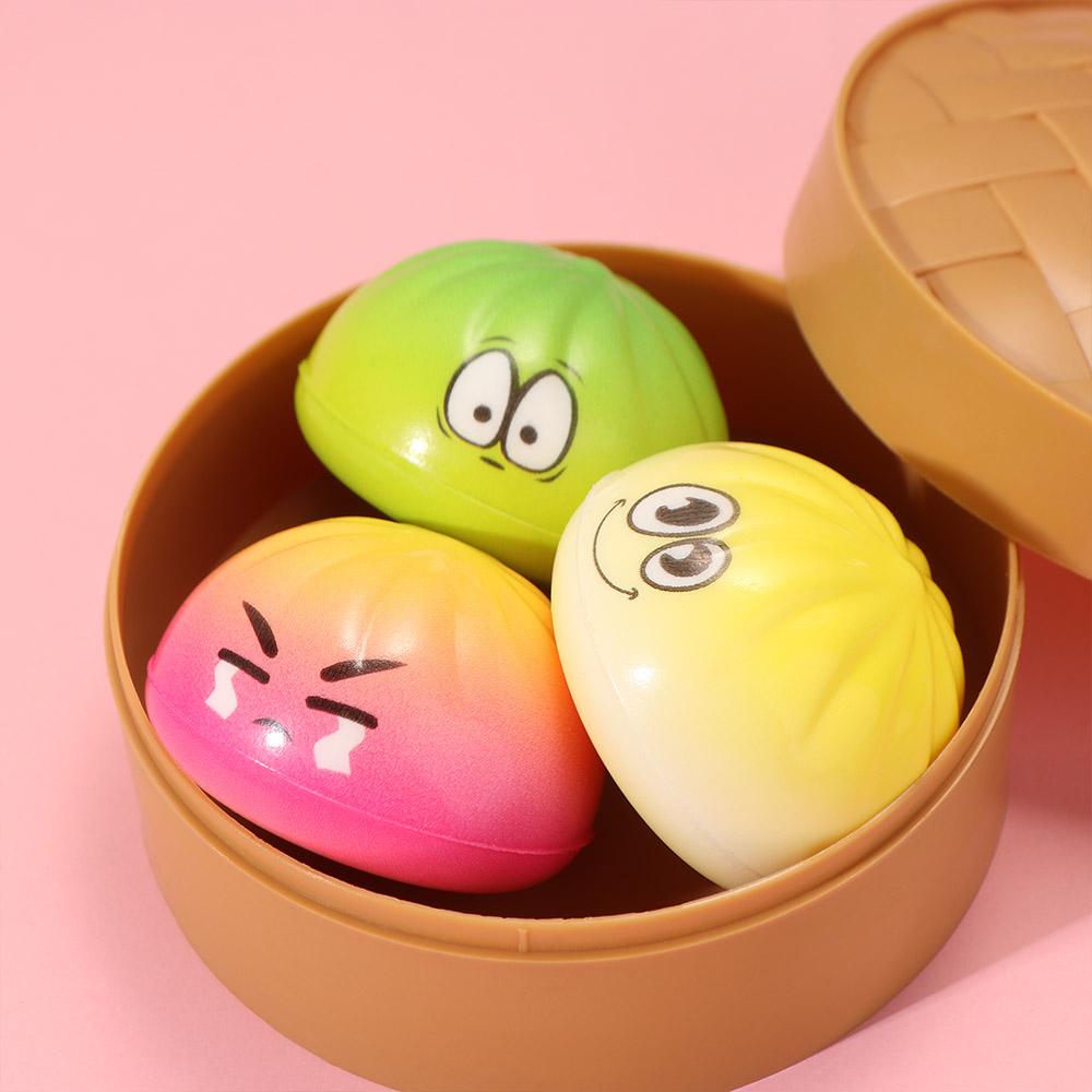 Simulation Dumpling Squishy Toys Colorful Sensory Fidget Ball Squishy Dumpling  Student Prize