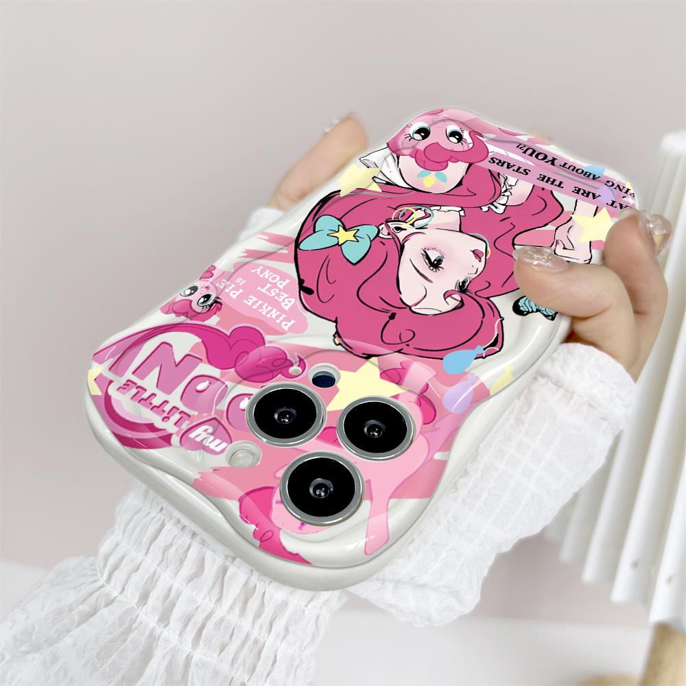 Model de desene animate Carcasă cu textura cremă Marginea ondulată Husă din silicon moale Husă pentru telefon pentru iPhone Samsung Huawei Honor Xiaomi Redmi Infinix Tecno