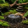 Anti-knock Reptile Food Bowl Imitation Stone Amphibians Water Bowl  Pet Habitat