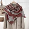 Fashion new square scarf women's clothing with scarf niche retro 130 beard removal shawl