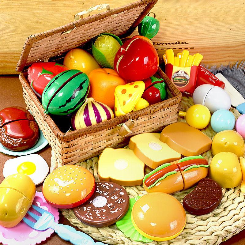 Kids' Pretend Play Kitchen Fruit and Veggie Cutting Set