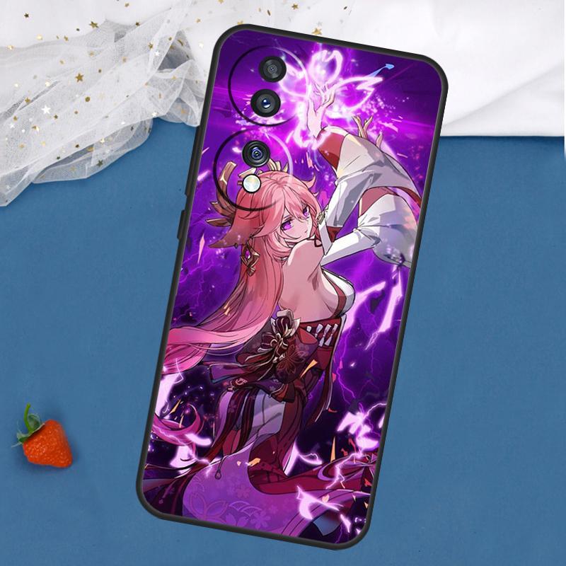 

Genshin Impact Yae Miko Case For Honor Magic 5 6 8 Pro 7 Lite 200 400 50 70 90 X8c X8b X9a X9b X9c X9d Win RT Cover Honor 400 Lite