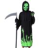 Halloween Grim Reaper Costume Set Glow-in-the-Dark Death Outfit Cosplay Party