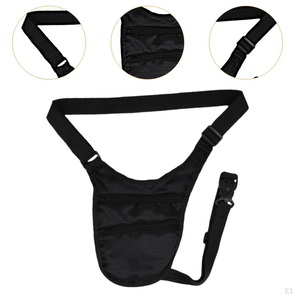 Underarm Bag Close Fitting Pouch Anti-thief with Zippers Concealed Pack Under Clothes for