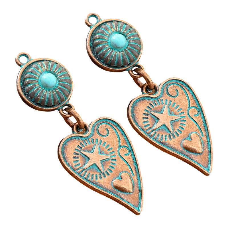 2Pcs Vintage Ethnic Bohemia Pendants For Women Earrings Necklaces Pendants Charms Jewelry Making Diy Jewelry Accessories