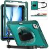 Case for iPad Air 11" - Full Protection - Rotating Strap - Shoulder Strap - Night Green